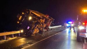 Possible Tornado Flips 15 Semis, Causes 25-Car Pileup In Michigan