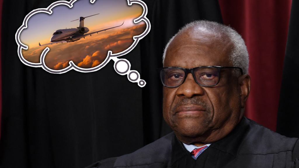Clarence Thomas Sure Seems To Love Private Jets And Mega Yachts