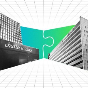 Schwab-TD integration, illustrated by buildings and puzzle pieces