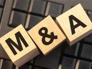 M&A with wooden blocks