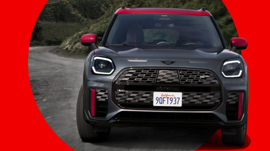 Coming Mini Countryman JCW shows itself with new design and new logo