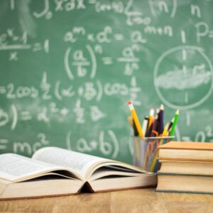 A blackboard in a classroom