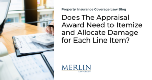 Does The Appraisal Award Need to Itemize and Allocate Damage for Each Line Item?