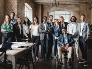 Multiethnic people representing workplace diversity