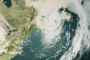 Hurricane Fiona Cloud Map Nova Scotia 3D Render Color