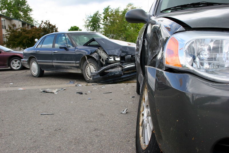 Scene of a car accident