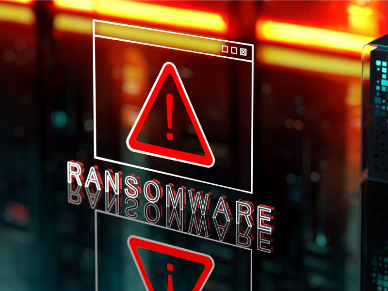 Warning of ransomware detected on machine