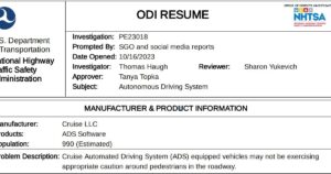 Safety Analysis of Two Cruise Robotaxi Pedestrian Injuries