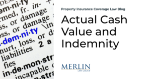 Actual Cash Value and Indemnity