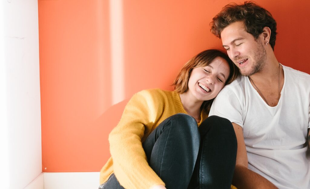 Beautiful Young Couple Spending Time Together At Home