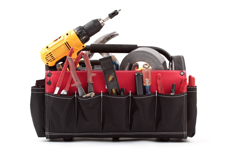 tool tote box with tools