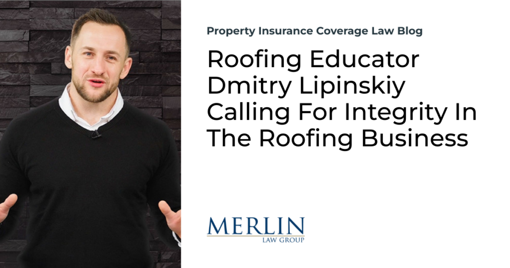 Roofing Educator Dmitry Lipinskiy Calling For Integrity In The Roofing Business