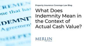 What Does Indemnity Mean in the Context of Actual Cash Value?