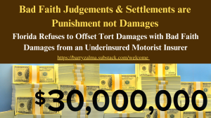 Bad Faith Judgements & Settlements are Punishment not Damages