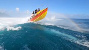 Mammoth Wave Almost Flips Boat, Sends Passengers And Baguettes Flying