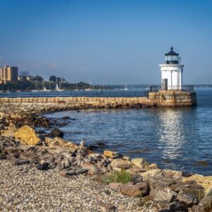 The Portland Breakwater Light in South Portland, Maine. Credit: Jane/Adobe Stock