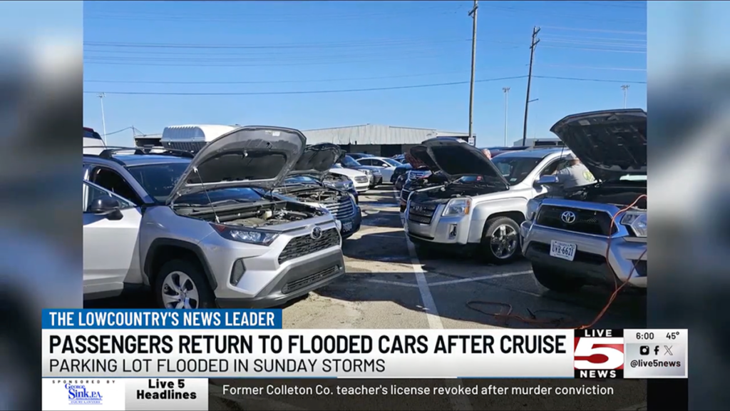 Passengers On Carnival Cruise Get Back Only To Find Their Cars Were Destroyed By A Storm