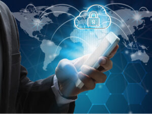 Cloud computing and global cyberattack concept