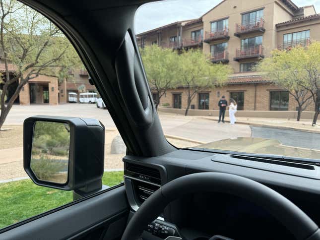 The interior A-pillar of a 2024 Lexus GX 550