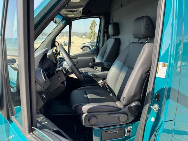 Front seats of a 2024 Mercedes-Benz eSprinter