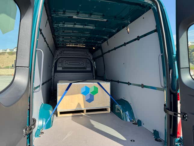 Cargo area of a 2024 Mercedes-Benz eSprinter