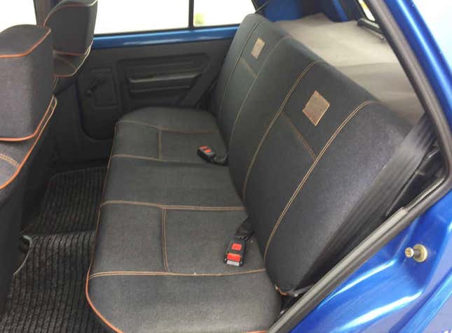 Image for article titled Renault 5 E-Tech&#39;s Denim Interior Is A Throwback To The 1980s R5 Blue Jeans Edition