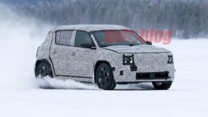 Production Renault 4 EV caught testing in the snow