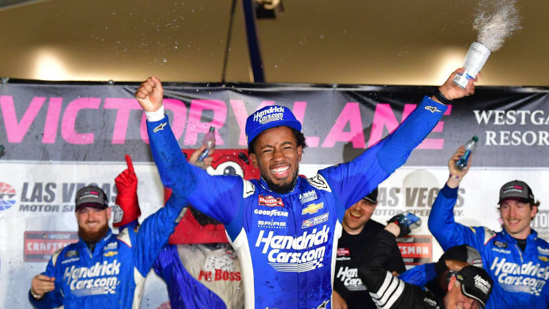 Rajah Caruth makes leap from computer racer to NASCAR national series winner