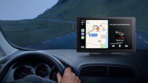 Wireless Apple CarPlay and Android Auto touchscreen monitor now 30% off at Amazon