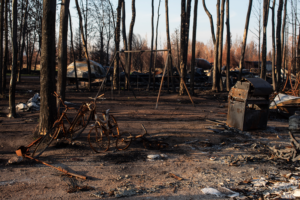 A wildfire in Enterprise, NWT