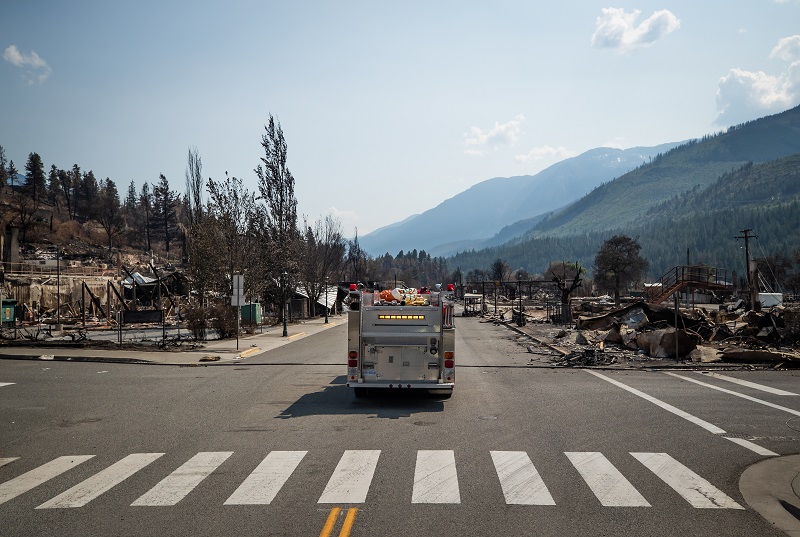 The village of Lytton, B.C. following the 2021 wildfire