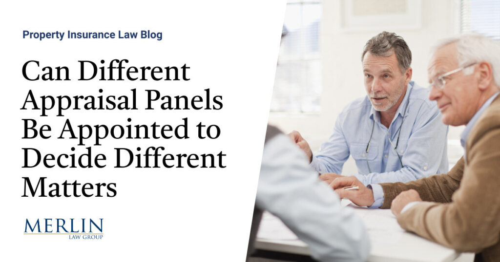 Can Different Appraisal Panels Be Appointed to Decide Different Matters?