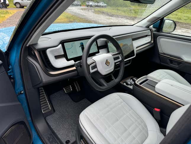 Dashboard of a Rivian R1