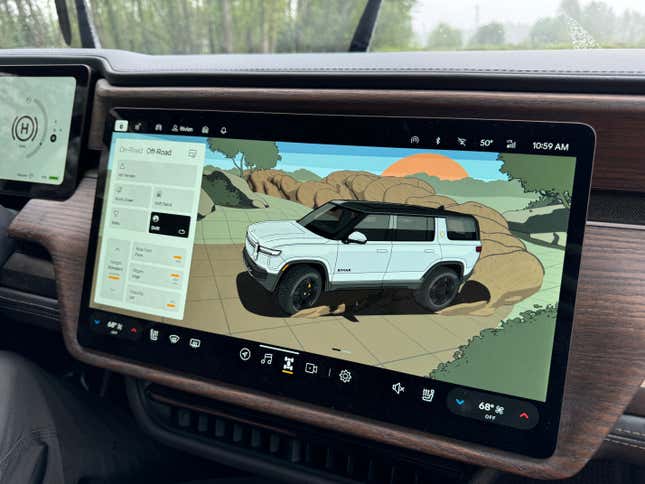 Rivian infotainment system