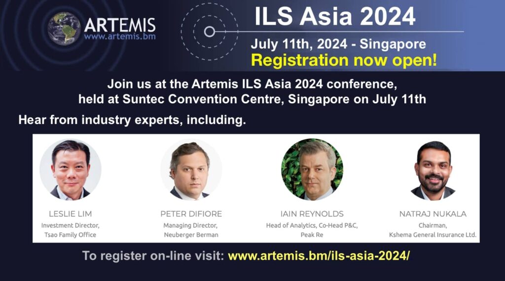 ILS Asia 2024 – Additional speakers for our Singapore cat bond & ILS conference