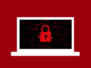 Ransomware and cyberattack by hacker