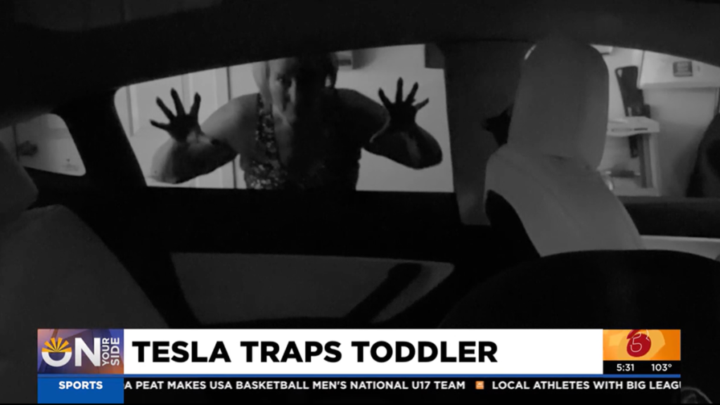 Tesla Traps Toddler Inside Car After 12-Volt Battery Dies In 100-Degree Heat