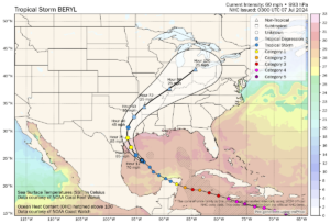 Beryl still forecast for Texas hurricane landfall, how strong it will be is uncertain