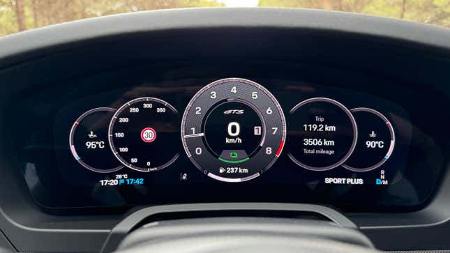 Gauge cluster of a 2025 Porsche 911 Carrera GTS