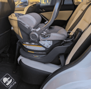 UPPAbaby Aria vehicle seat belt installation