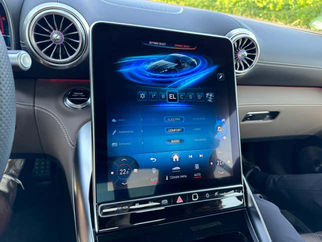 Infotainment screen of a 2025 Mercedes-AMG GT63 S E Performance