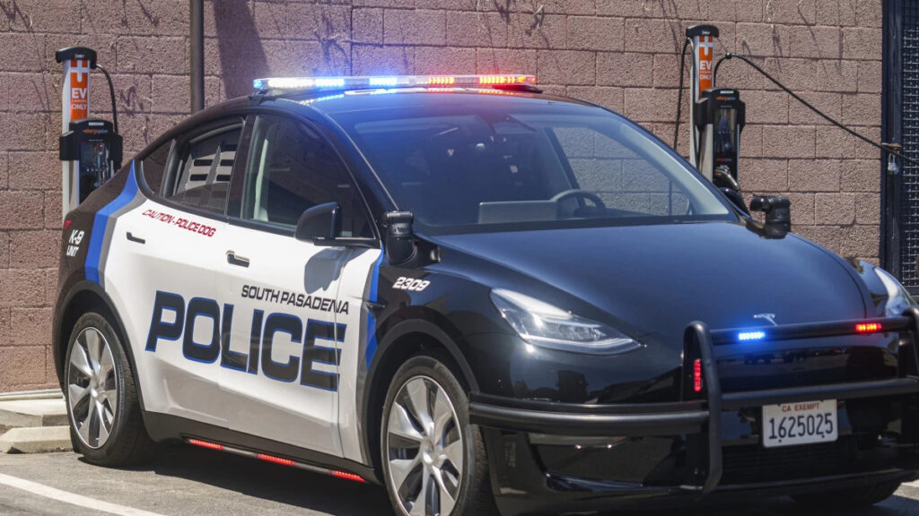 California city unveils nation's first all-EV police fleet