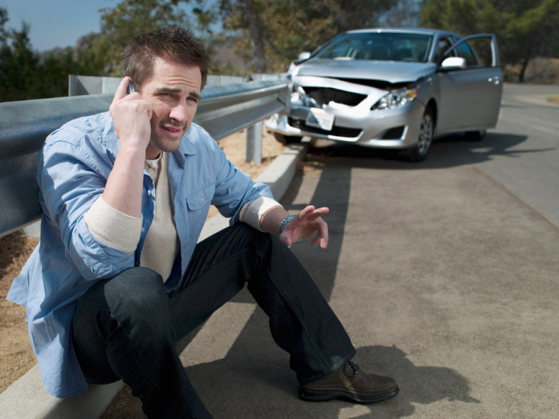 Calling from the side of the road after a car accident