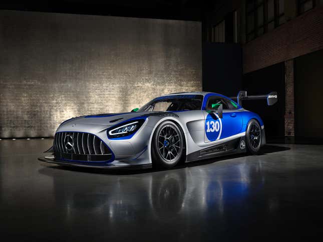 Front 3/4 view of a Mercedes-AMG GT3 Edition 130Y Motorsport