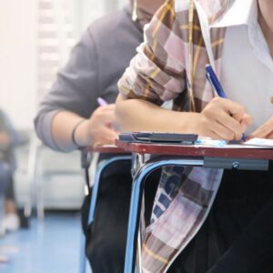 Students taking a test