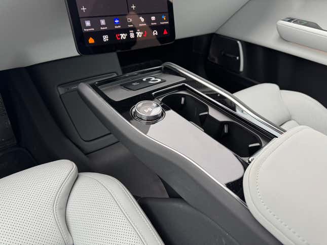 Center console of a Polestar 3