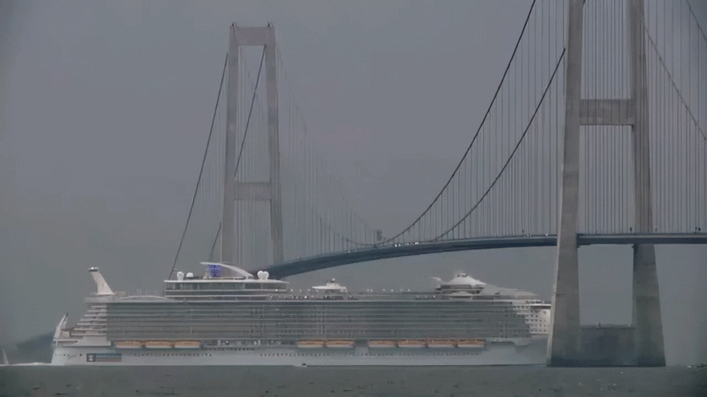 Here's How Massive Cruise Ships Duck Under Suspension Bridges