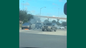 Wet Cybertruck Catches Fire After Hitting Fire Hydrant