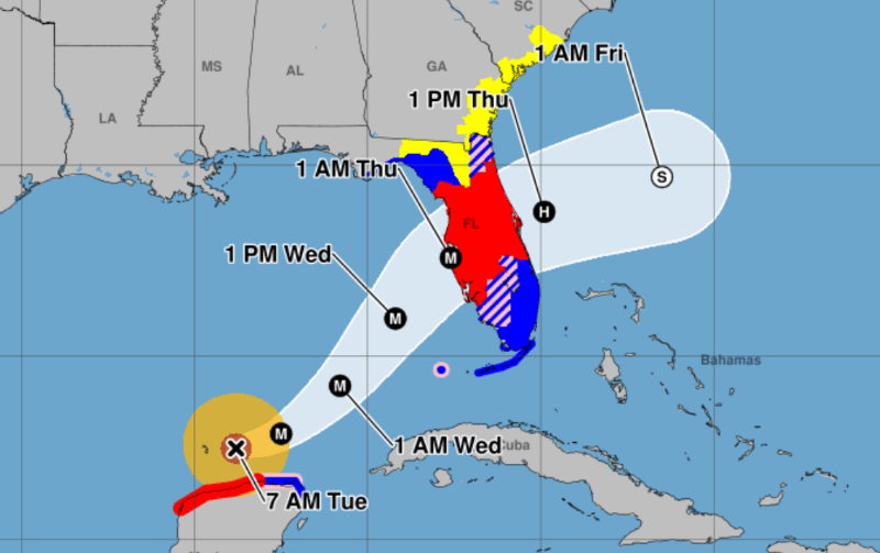 Hurricane wind speeds forecast across entire Florida Peninsula as Milton approaches