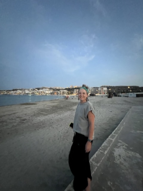 Image of Kerry Mcarthy at Mellieha Bay, Malta 